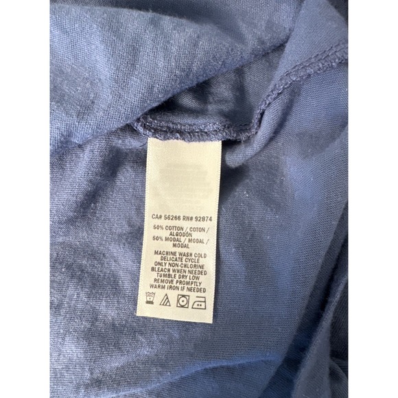 Splendid Women's Blue Cold Shoulder Short Sleeve A-Line‎ Dress Pockets Medium - Picture 8 of 9